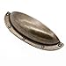 YFJG Arch Cup Handle Pull Antique Brass 3 3/4 (96mm) inch Drawer pulls Bronze Kitchen Cabinet Hardware Shell Handle Bin Cup Drawer Handle Pull 2.5