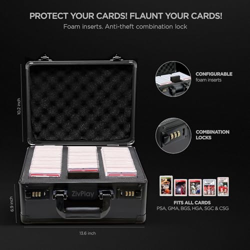 Zivplay GRADED CARD STORAGE CASE Graded Card Storage Box Graded Card Case 108 Slabs Capacity Psa Slab Case thumb #1