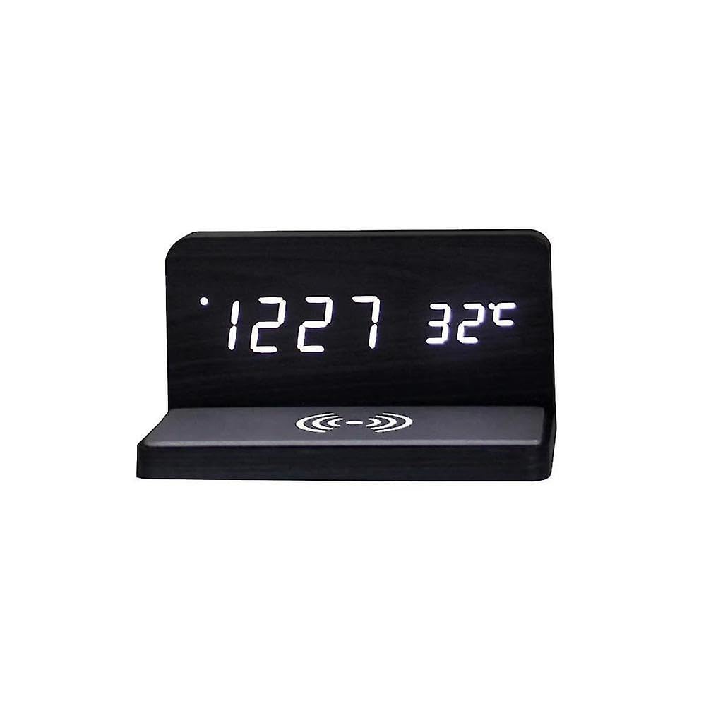 JOYHAPPST 10w Multifunctional Led Wireless Charging Alarm Clock Silent Clock Electronic Clock Wireless Chargi