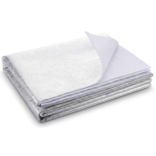 Heat Resistant Batting for Potholders - 45 x 1 Yard Thermal Insulated Fabric - Reflective Aluminized Quilting Batting for DIY Kitchen Crafts Oven Mitts Hot Pads - Easy Cut Material