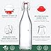 8 Pack [1 L / 33 fl. oz.] Swing Top Glass Bottles w/Airtight Stopper Lids – Flip Top Brewing Bottle for Fermentation, Kombucha, Mead, Vinegar, Beer, Kefir, Wine, Soda – With 8 Extra Seals & 2 Pourers