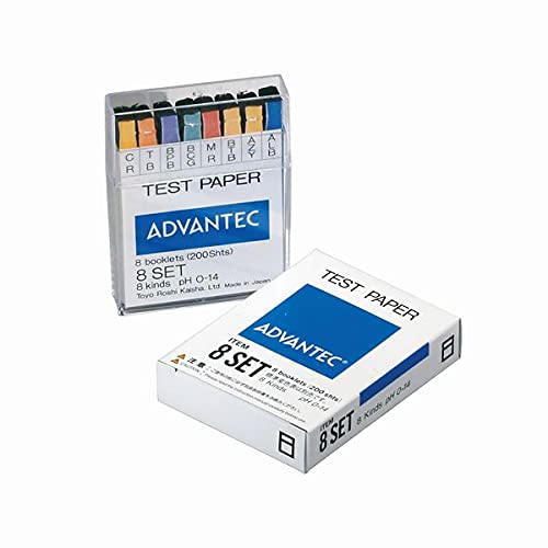 1-1746-07 pH試験紙 PP（ポリプロピレン）スティックタイプ pH6.8～8.3 1箱（100枚入） 008.3 【AXEL】 アズワン pH試験紙 8SET(25枚綴 8種) 07013020