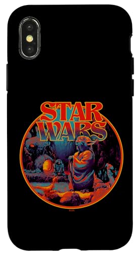 Coque iPhone X Star Wars Yoda Red Hue Portrait Logo pour smartphone Apple