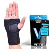 VITTO Tutore Polso - Polsiera per Sollievo dal Dolore per Tunnel Carpale, Slogature, Tendinite e Artrite (Sinistra, S/M)