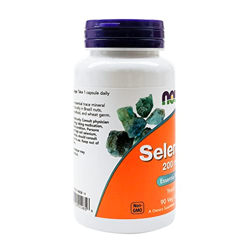 Now Supplements, Selenium (L-Selenomethionine) 200 Mcg, Essential Mineral*, 90 Veg Capsules #TOP2