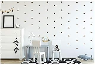 StickerDeen | Triangle Arizona Style Polygon Shape Decoration Removable Window, Furniture, Nursery Wall Art Vinyl Decal Stickers Gift | (Pack 80) (Black)