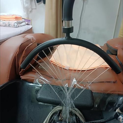 Rejilla De Circulación De Agua Rejilla De Circulación Agua Giratoria 360°, Grifo Lavabo Champú Salón Dorado Y Negro, Ajustable, Marco Para Equipo De Spa De Cabeza Salones Belleza/experiencia De Spa(Bl