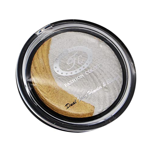 Image of FASHION COLOUR Dual Face Powder & Blusher | Easy Blend | Highly Pigmented | Natural Glow | Face Makeup Blush For Cheekbones & Highlighting | Face Blusher For All Skin Tones | Shade 01