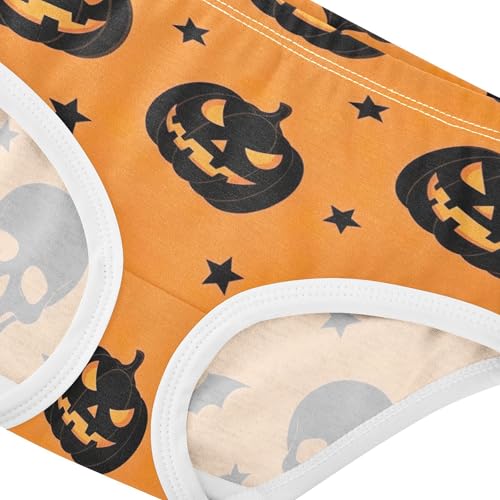Cotton Toddlers Underwear Floral Halloween Pumpkin Lanterns Skulls Little Girl Panties Animals Underpants Briefs 2t4