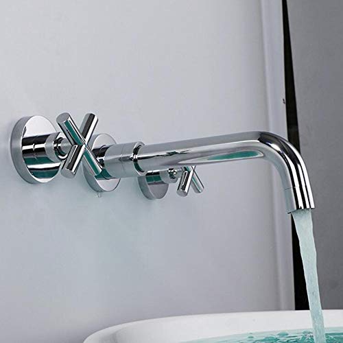 Grifo de baño en latón de proyección cromada con cuerpo oculto para reformas de lujo 7