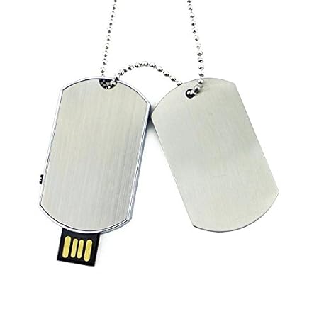 KBR Attractive Metal Neck Piece Army TAG 16GB Removable Storage