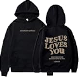 Jesus Loves You Hoodie Christian Faith Over Fear hoodie Faith Sweatshirt Christian Religious Sayings Pullover Sweater
