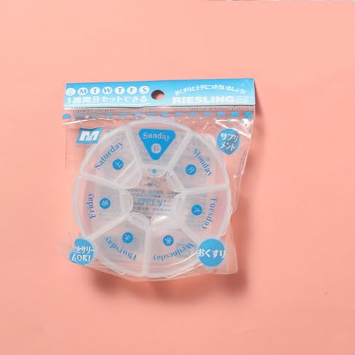 Rtwrsud 2個薬ケース ピルケース サプリメント収納ケース 1週間分 飲み忘れ防止 手のひらサイズ 携帯用 持ち運びやすい コンパクト 防水 週間薬箱 整理整頓ポータブル詰め替えピルボックス 7 日間の丸薬小型ミニ旅行毎週薬の丸薬収納ボックス (MS