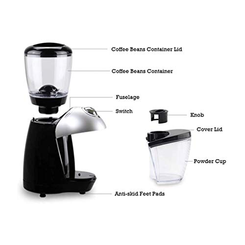 Hbao Acero Inoxidable cónico Molinillo de café, Copa Selección eléctrica for el hogar, la Oficina Grind Ajuste - Imagen 5