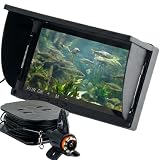 Nmgorkq Underwater Fishing Camera 1080P: DVR-32GB 6“ HD OLED Display Fish Finder with 2000nit Brightness 10,000mAh Battery 220°Wide-Angle IR/Waterproof Camera 82Ft Cable for Ice Lake Boat Fish