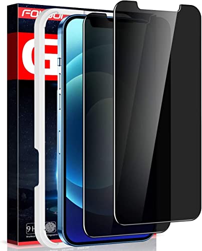 Fotbor for iPhone 12 Pro Max Privacy Screen Protector Privacy Screen Protector for iPhone 12 Pro Max [2X Anti-Spy] Shatterproof 9H Tempered Glass Film for Apple iPhone 12 Pro Max 6.7 (2 PACK)