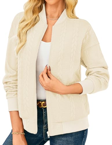 GRACE KARIN Bomber Jackets for Women Fall Fashion 2025 Coats Lightweight Zip Up Jackets Dr... GRACE KARIN Bomber Jackets for Women Fall Fashion 2025 Coats Lightweight Zip Up Jackets Dr...