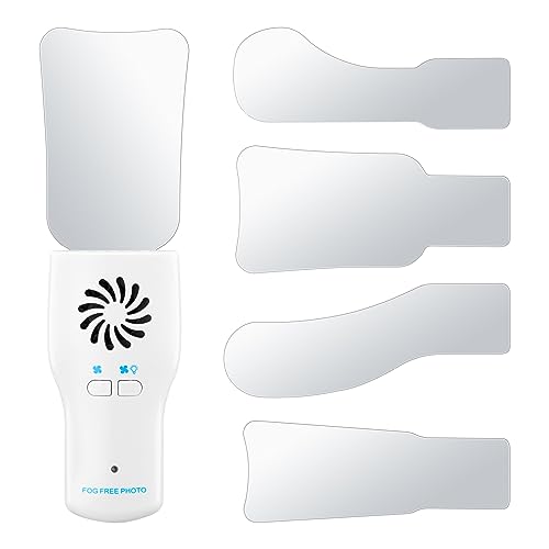 HGCJ Photography Aid, Electric LED Photography Mirror with Defogging for HD Imaging, Mirror with Anti-scratch Design with Four Stainless Steel Reflectors