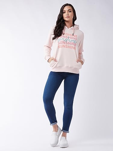 Image of Modeve Women Printed Hooded Sweatshirt for Winter