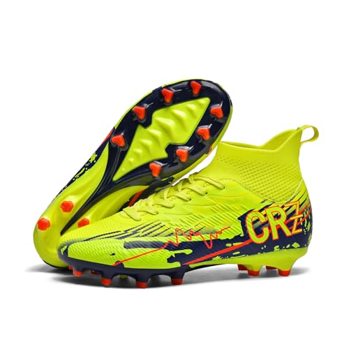 Image of Soccer Cleats for Mens Womens Indoor Turf Soccer Shoes Youth AG TF Training Football Boots Unisex