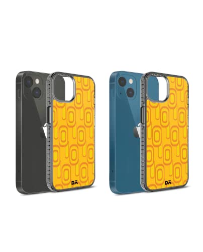 Image of DailyObjects Case for iPhone 14 Compatible with Mag-Safe Wireless Charging, Stride 2.0 Squircle Yellow Slim Shockproof Back Cover with Inner Magnetic Ring