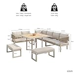 Garten Lounge Dining Set für 8-10 Personen
