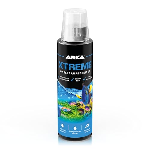 Aquarium Wasseraufbereiter 236 ml – neutralisiert Chlor, Ammoniak, Nitrit & Schwermetalle – Macht Leitungswasser sofort fischgerecht – ideal für Wasserwechsel & Gesellschaftsbecken – ARKA Xtreme