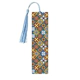 Marcapáginas de madera azul cielo, decoración mexicana hecha a mano, perfecto para libros de tapa dura, diarios, cuadernos y planificadores