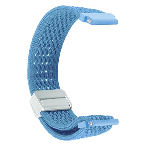 Image of ACM Watch Strap 20mm compatible with Compaq Q Watch Smartwatch | Woven Braided Magnetic Adjustable Luxury Belt Band