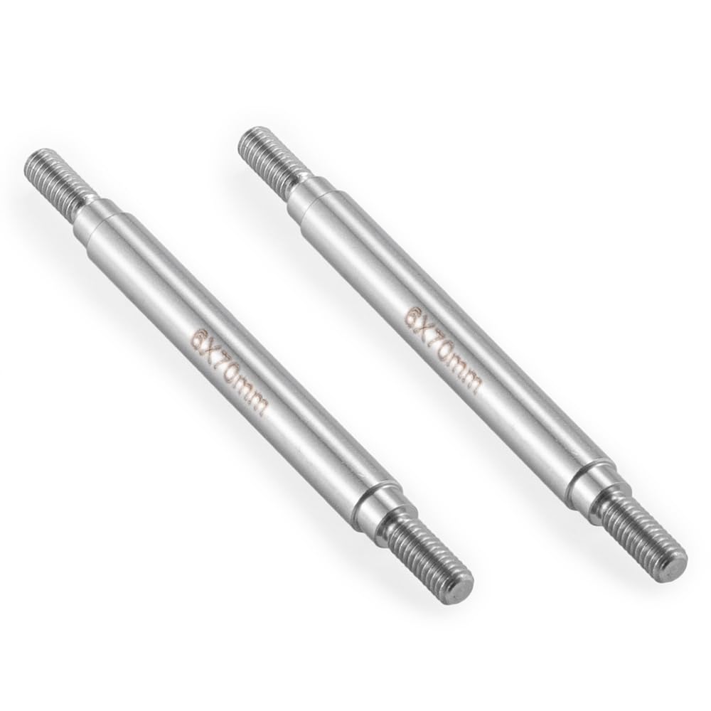 Zolikar RC Stainless Steel Suspension Links Chassis Linkage Set 70mm for 1/10 Scale SCX10 TRX4 RC Crawler