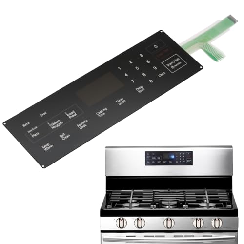 WKZO DG34-00025A Gas Oven Membrane Switch Touchpad for Samsung Range Oven NX58F5300SS NX58F5500SS NX58F5500SB,Range Oven Touch Panel Replaces PS8764897 AP5800759