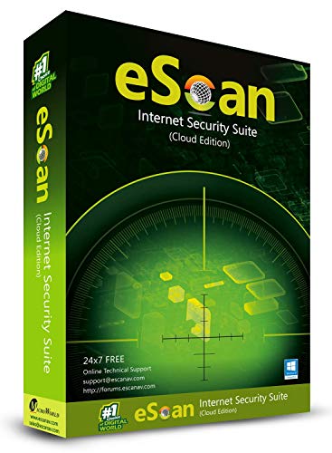 Image of eScan Internet Security Suite with Cloud Security Anti Malware Software USB Security Two Way Firewall (Improved) |3 Devices 3 Years | complete Antivirus software 2019 [PC /Laptops]