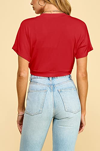 Image of Lock and Love Women's Versatile Open Front Lightweight Short Sleeve Bolero Shrug