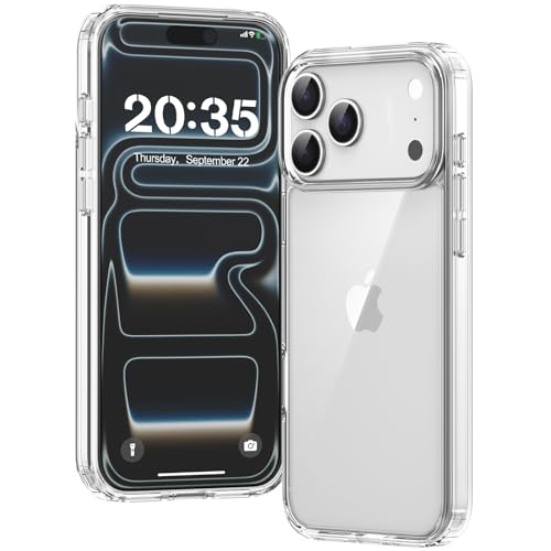 Voyahülle Hülle für iPhone 17 Pro Max Hülle Anti-Vergilbung Transparent Handyhülle Stoßfest Schutzhülle Premium Kratzfeste Case für iPhone 17 Pro Max -Durchsichtig