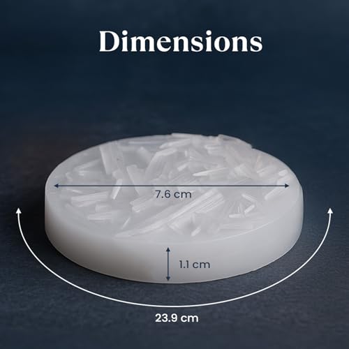 Image of Astrotalk Raw Moroccan Selenite Plate | for Charging & Energy Cleansing | Selenite Charging Plate for Recharging Bracelets & Enhancing Crystal Energy | Authentic Moroccan Crystal for Peace & Clarity