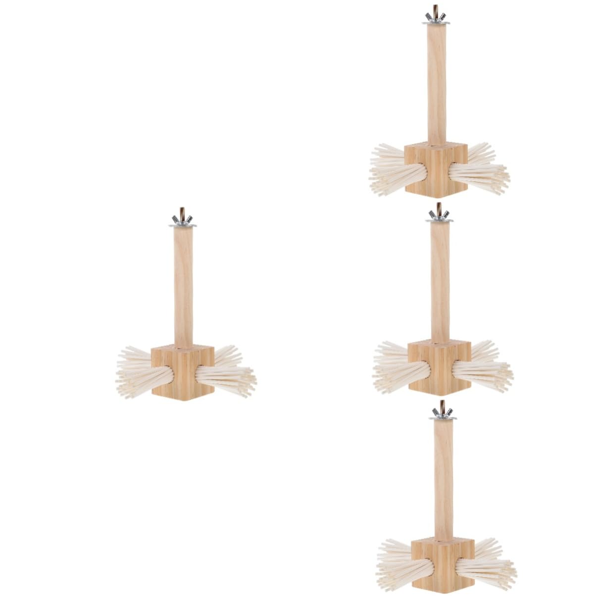 POPETPOP 4 Perchas para Pájaros Soporte para Pájaros Juguete para Loros Percha De Madera Juguetes para Periquitos Jaula para