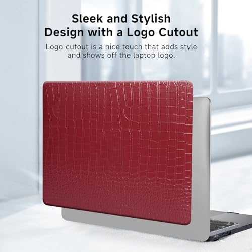 Coque MacBook Neo 13 version 2026 modèle A3404 rouge alligator