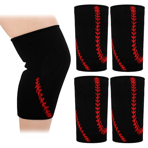 Tasdurian 4 Pcs Baseball Sliding Knee Pad for Man Softball Baseball Sliding Mat Built in Thick Foam for Leg Sports for Wrestling Volleyball