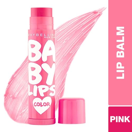Image of Maybelline New York Baby Lips Color Balm Combo Pack Lip Balm - Pink Lolita + Cherry Kiss Lip Balms and Lip Care, Long-lasting Hydration, Lip Balm With SPF, Translucent color, Pack of 2 | 8gm