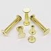 Produktbild Ltong Golden Silver Leather Bag Belt Photo Scrapbook Album Account Book Post Binding  Screw Nail Rivet Bolt,golden,10pcs 5x60mm