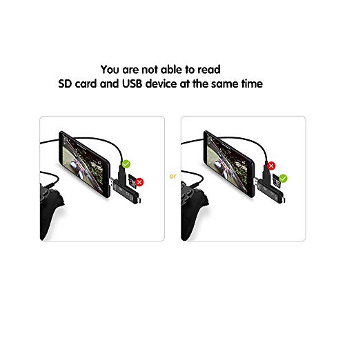 Goofly Leitor de cartão 3 em 1 tipo C Micro USB tipo C OTG extensão de alta velocidade TF leitor de