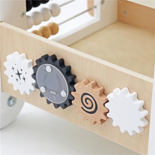 Wooden Baby Walker Activity Cubes,Baby Push Walker Toy for Toddler, 5in1 Montessori Learning&Educational Toys for 1+ Year Old Boy Girl | Sorting&Stacking | Bead Mazes and Counting Toys - image 8