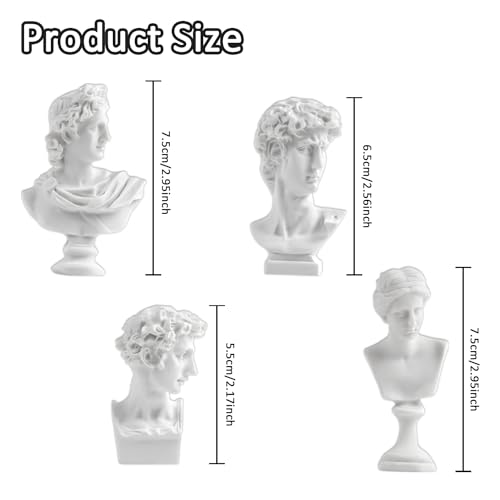 Set de 4 Mini Estatuas Griegas Decorativas de Resina miniatura 2