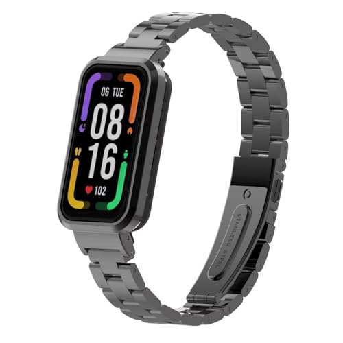 Image of Compatible for Xiaomi Redmi Smart Band Pro Strap,Redmi Smart Band Pro Stainless Steel Metal Replacement Bands Straps Watchband Accessories for Xiaomi Redmi Smart Band Pro Bracelet
