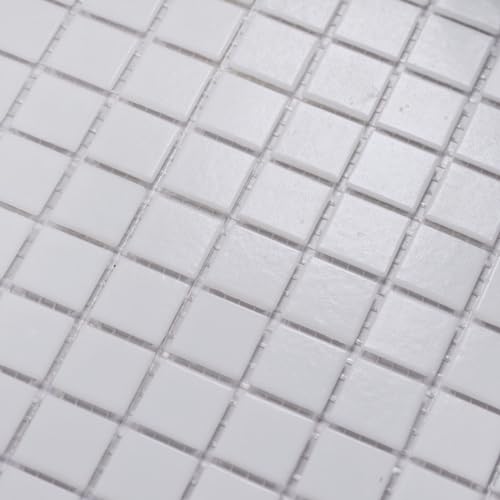 smafusion 11.5sqft White Mosaic Tile for Bathroom Floor and Wall,
