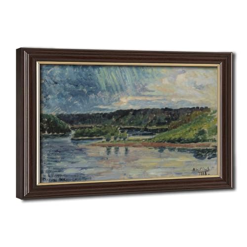 Impression sur toile Thunderstorm de Finch avec cadre suspendu en bois pour art mural
