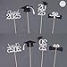 Class of 2025 Graduation Decoration Centerpieces for Tables, 2025 Graduation Table Double-Sided Toppers Party Centerpiece Sticks Party Supplies (16 PCS, Silver & Black)