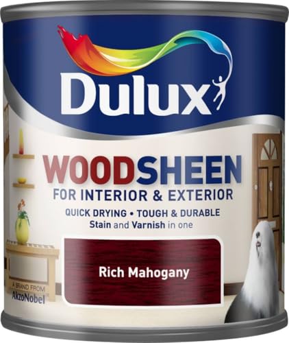 Dulux Woodcare 250 Ml Waterbased Transluscent Woodsheen Rich Mahogany