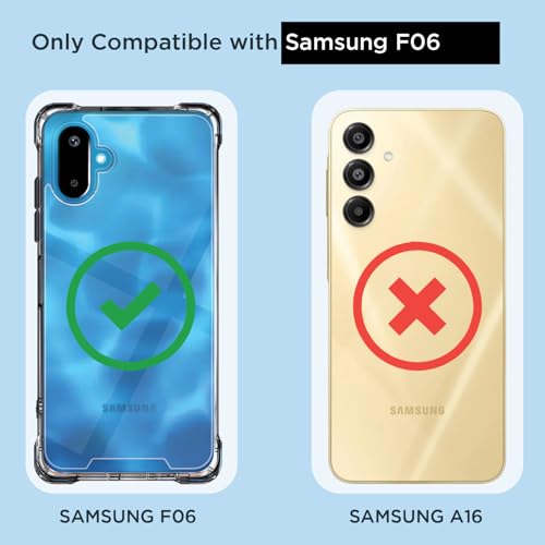 Image of Amazon Basics Back Cover for Samsung Galaxy F06 5G / M06 5G PC + TPU Clear Transparent Raised Edges Shockproof Protective Phone Bumper Case(Transparent)