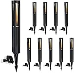 Wohenhao 10-Pack Low Voltage Landscape Pathway Lights with Wire Connectors, 3W 12V AC/DC LED Path Li